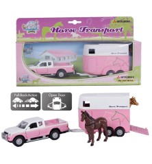 Mitsubishi L 200 avec remorque à chevaux