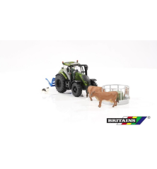 Pack Tracteur Valtra vert métallique avec accessoires