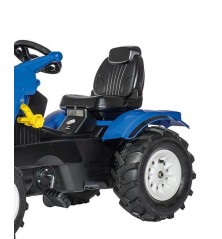 Tracteur New Holland avec pneus souples et chargeur