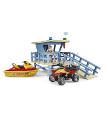Poste de secours avec quad et jet ski