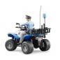Quad police avec policier et accessoires