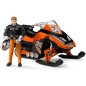 Moto neige avec conducteur et accessoires