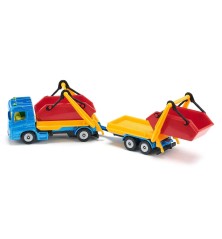 Camion benne avec remorque