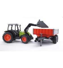 Tracteur Claas Nectis 267 F + chargeur + remorque