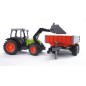 Tracteur Claas Nectis 267 F + chargeur + remorque