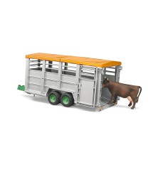Remorque à bétail/bétaillère avec vache
