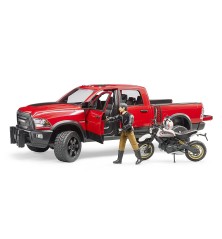 Jeep RAM 2500 Power Wagon avec moto Ducati et figurine