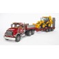 Mack Granite avec plateau et JCB 4CX