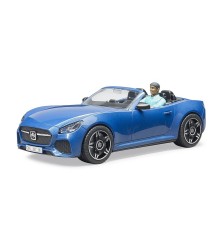 Roadster bleu métallisé Bruder avec chauffeur