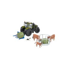 Pack Tracteur Valtra vert métallique avec accessoires