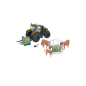 Pack Tracteur Valtra vert métallique avec accessoires