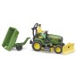 Set figurine jardinier avec Tracteur de pelouse John Deere