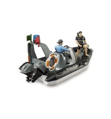 Bateau de police gonflable Bworld avec policier, plongeur et access