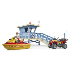 Poste de secours avec quad et jet ski