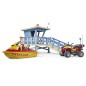Poste de secours avec quad et jet ski