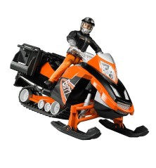 Moto neige avec conducteur et accessoires