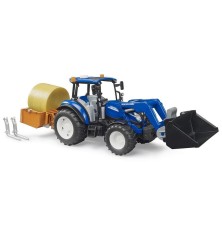 Tracteur New Holland T5.120 avec benne et chargeur frontal