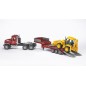 Mack Granite avec plateau et JCB 4CX