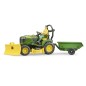 Set figurine jardinier avec Tracteur de pelouse John Deere