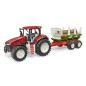 Tracteur Roadmax avec remorque forestière et 3 troncs