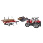 Tracteur Massey Ferguson 7480 avec remorque et troncs