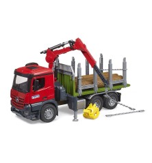 MB Arocs camion forestier avec grue et troncs d'arbre