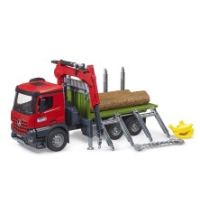 MB Arocs camion forestier avec grue et troncs d'arbre