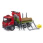 MB Arocs camion forestier avec grue et troncs d'arbre