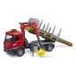 MB Arocs camion forestier avec grue et troncs d'arbre
