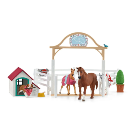 Chevaux invités d’Hannah avec chienne Ruby
