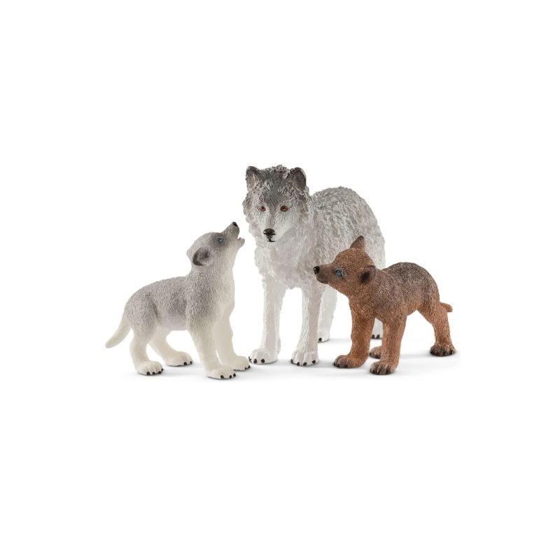 Maman loup avec louveteaux