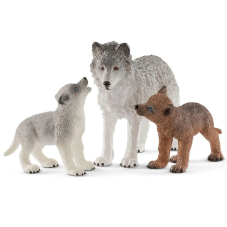 Maman loup avec louveteaux
