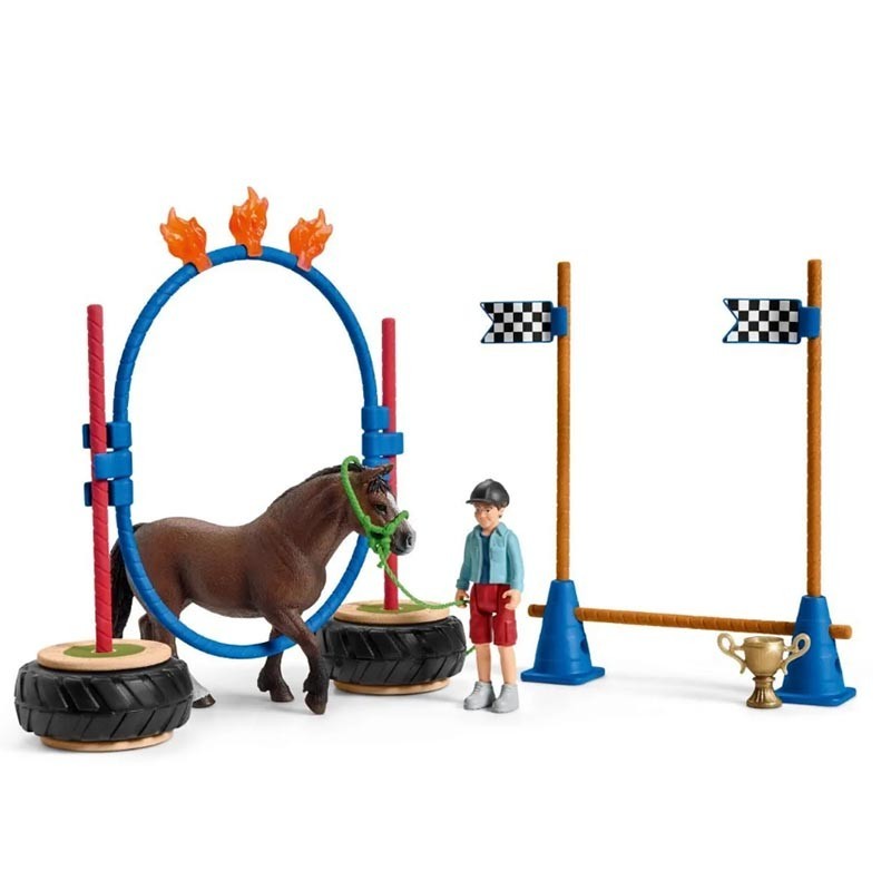 Course d'agility pour poney