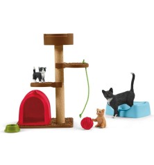 Aire de jeu pour chats adorables