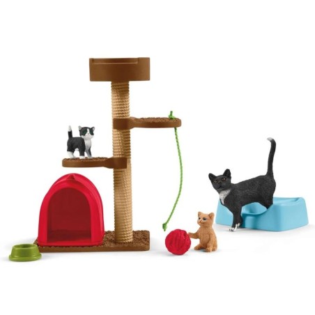 Aire de jeu pour chats adorables