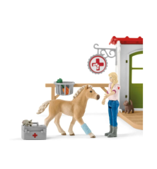 Clinique vétérinaire avec animaux domestiques
