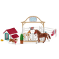 Chevaux invités d’Hannah avec chienne Ruby