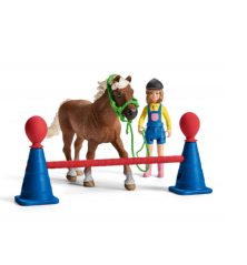Entrainement d'agility pour poney