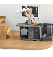 Clinique vétérinaire avec animaux domestiques
