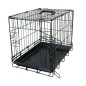 Cage Fer Pliable 2 Portes Tirroir Plastic Noir XXL