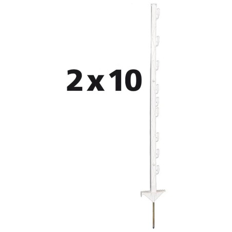 Piquet Vario blanc 1m (2x10) DUO
