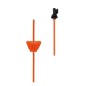 Piquet de fer 1m avec isolateur