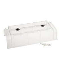 Tunnel de culture modulaire PVC Nature 86x40x22cm avec 6 piquets et 2 aérateurs