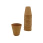 Pots biodégradables en fibres bois recyclées, ronds  H8,5 x Ø8cm (18 pièces)