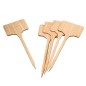 Etiquettes en T à planter en bambou naturel  H14,6 x 5,4cm (5 pièces)