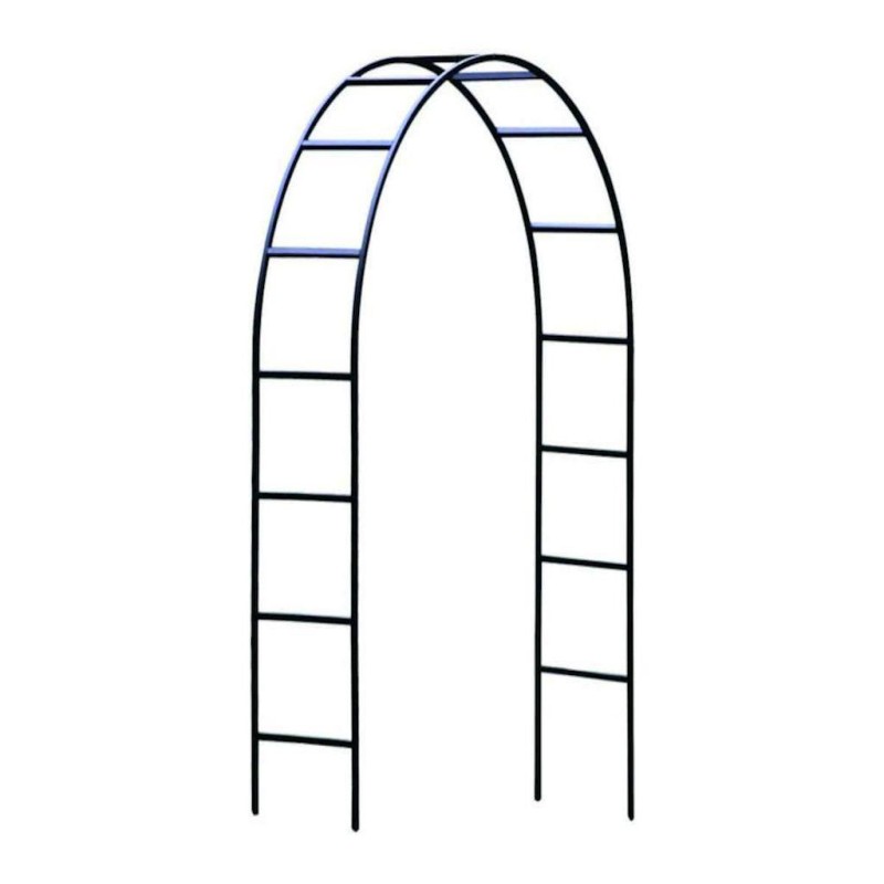 Pergola arche en acier plastifié vert, tube Ø13mm - H240x140x37cm