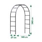 Pergola arche en acier plastifié vert, tube Ø13mm - H240x140x37cm