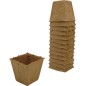 Pots biodégradables en fibres bois recyclées, carrés H8x8x8cm