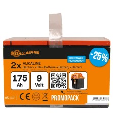 Paquet Pile 2x 9V/175Ah DUO