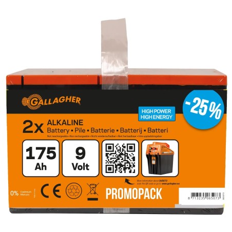 Paquet Pile 2x 9V/175Ah DUO